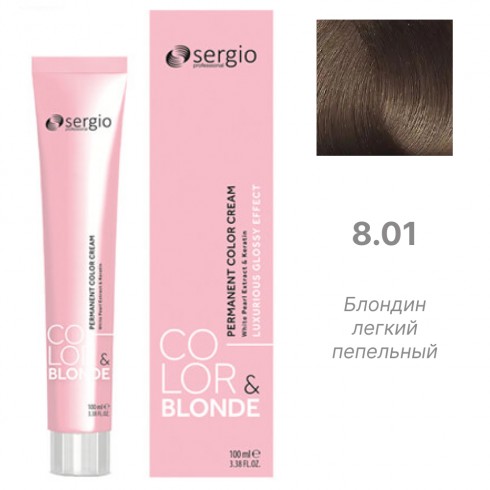 Крем-краска Color&Blonde 8.01 - блондин легкий пепельный (100 мл)